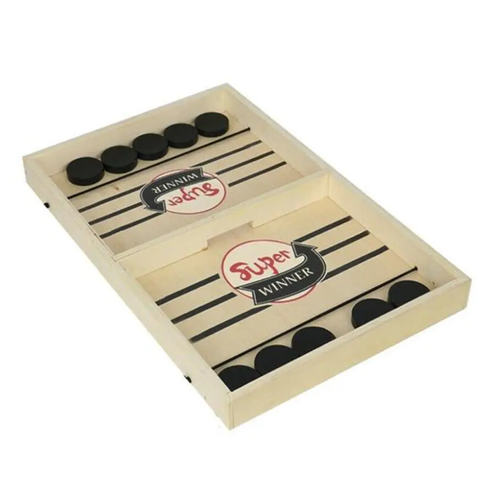 

Table Desktop Battles Ice Ball Air Hockey Game Wooden Slide Pinball Bumper Catapult Chess Sports Board Game