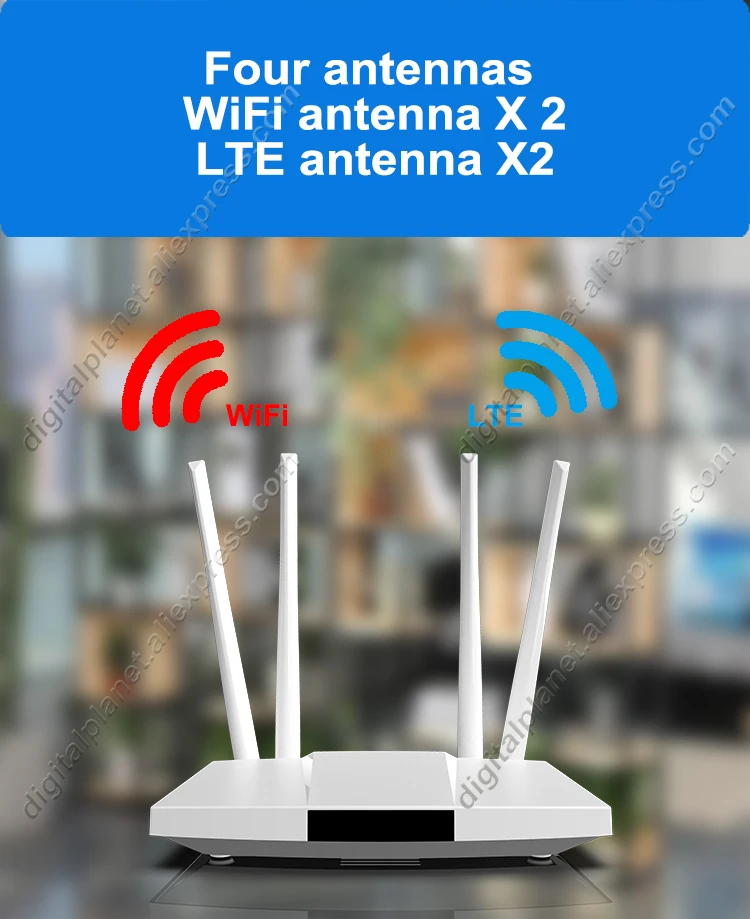 LC112 4G Lte Cpe SIM Router Wifi 300M CAT4 32 Người Dùng RJ45 WAN LAN Trong Nhà Modem Không Dây kích Sóng Dongle