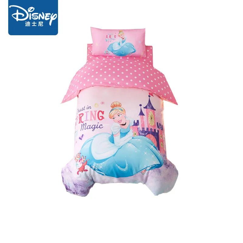 

Disney Princess Bedding set for girl 47X59 Crib Size Duvet Cover pillow Sham Cotton Bed Linen Girls Comforter bedding set 4pcs