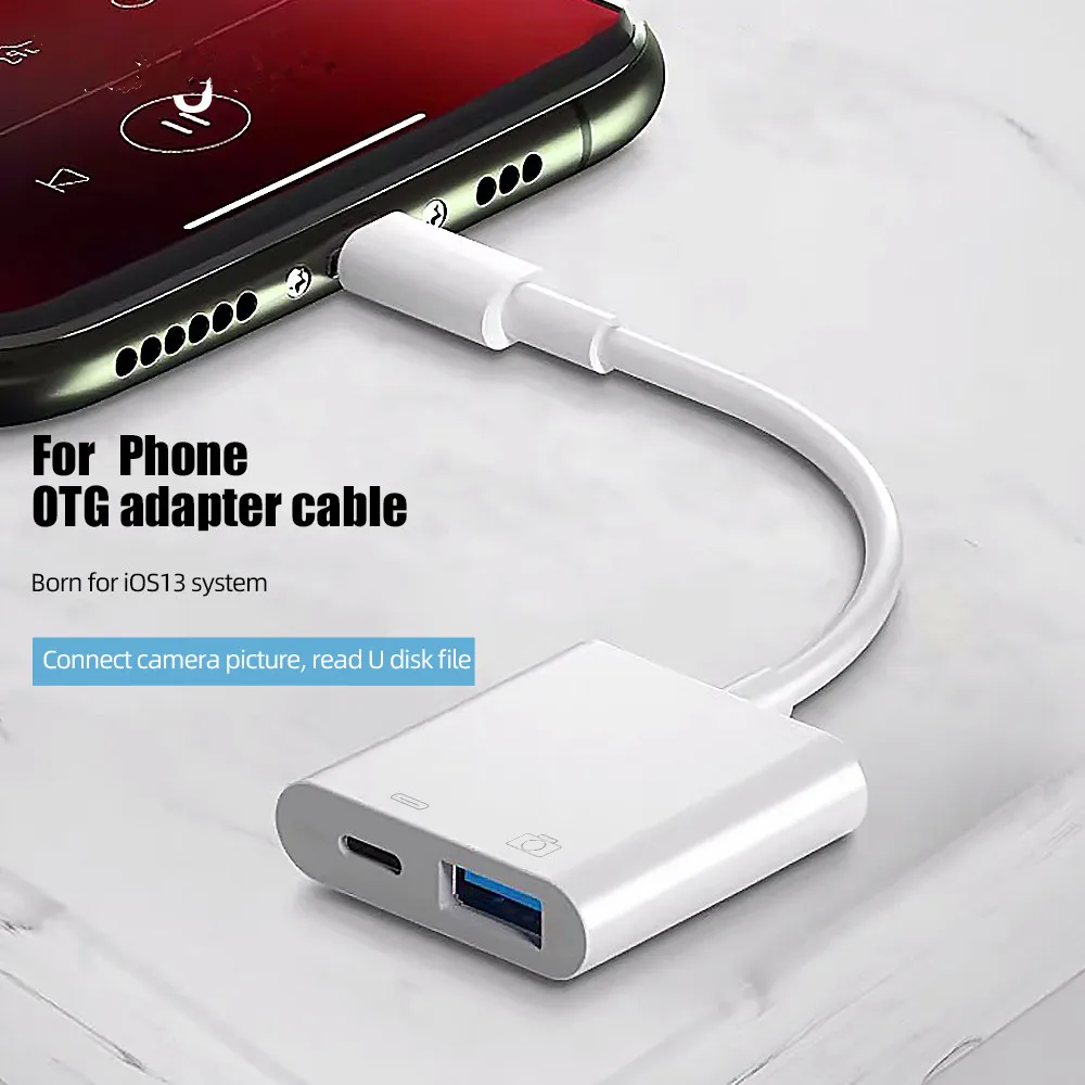 Новый 8-контактный конвертер OTG кабель к USB 3 адаптеру камеры для флеш-накопителя U