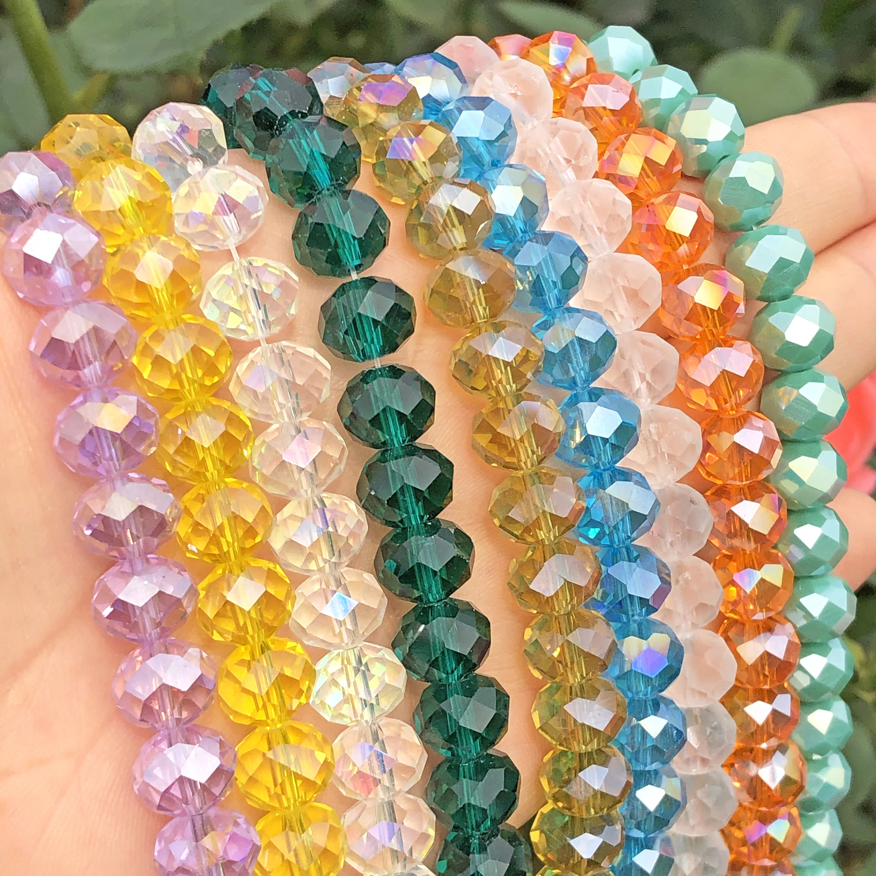 Upscale Matte White Austrian Crystal Glass Faceted Rondelle