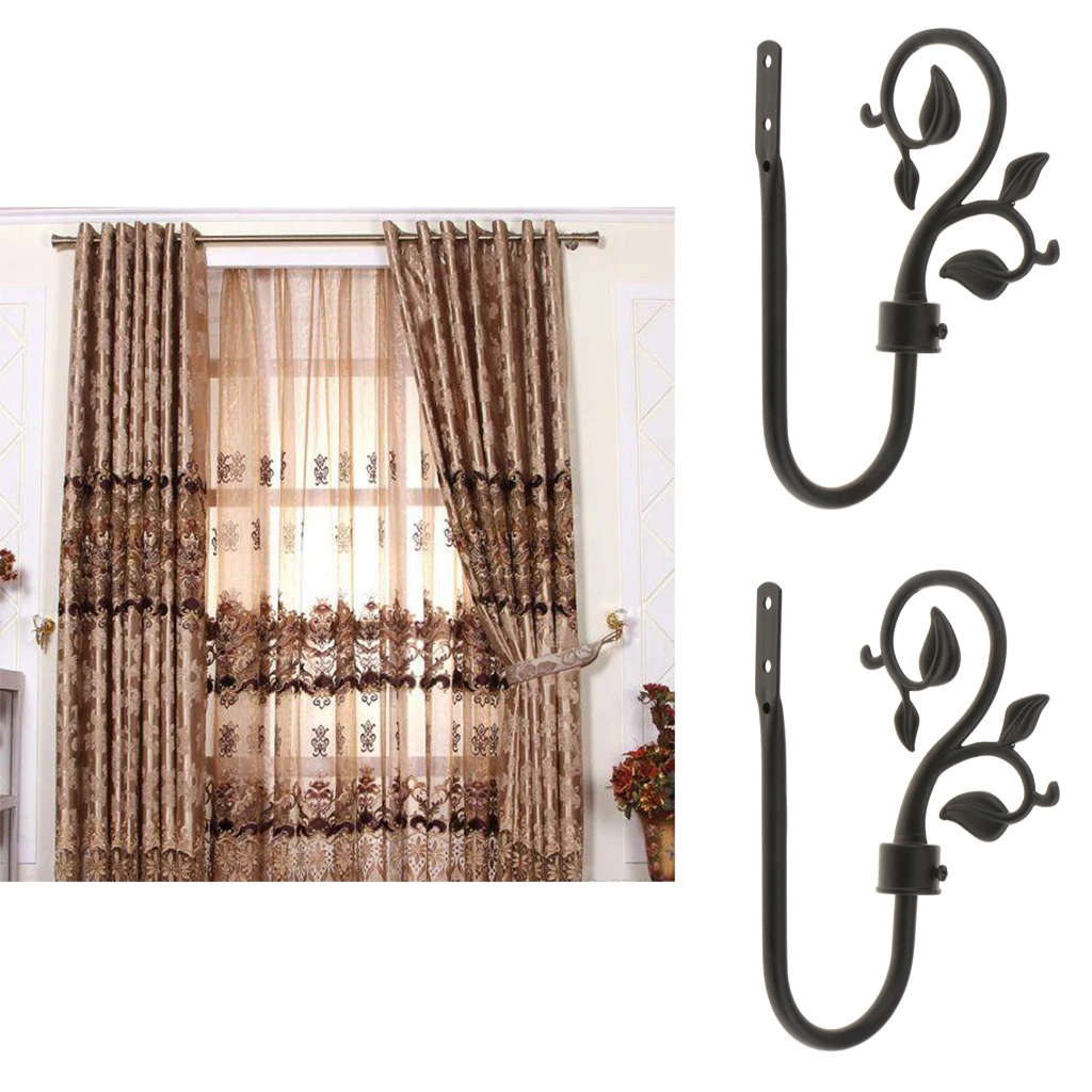 2x Metal Curtain Hooks Window Drapery Tieback ers, Assorted Types 2x Metal Curtain Hooks Window Drapery Tieback ers, Assorted Types