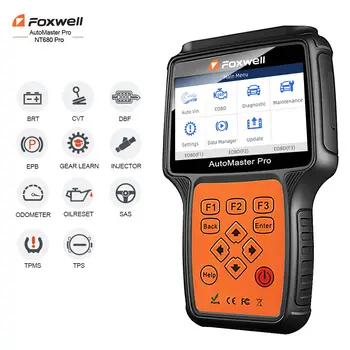 

Foxwell NT680 pro All Systems Diagnostic Scanner with Oil Light/Service Reset+EPB Functions Updated Version of NT624 Full System