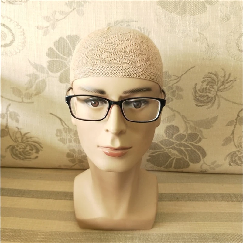 Gorro Beanie Hat Turkish Muslim Men Women Islamic Kufi Taqiya Takke Peci Skull Cap Prayer Saudi Arabia Black White Gray Knit - Image 2