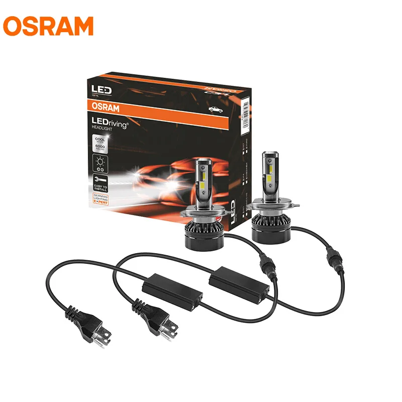 OSRAM H4 9003 светодиодный фонарь XLZ 12 в 25 Вт 6000 К холодный белый Светодиодный автомобильный светильник оригинальные автомобильные лампы+ 50% яркий Дальний и ближний свет 66204CW, 2X