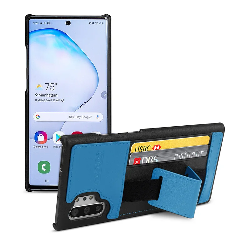Многофункциональная сумка из натуральной коровьей кожи для samsung Galaxy Note 10 Plus, чехол-кошелек с отделениями для карт, флип-чехол Note 10