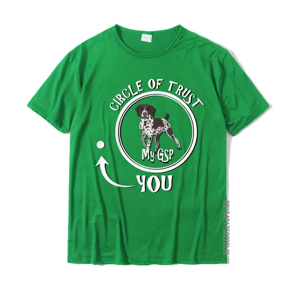 Europe Cotton Tops & Tees for Men Birthday T-Shirt Casual Classic O Neck Tops Shirt Short Sleeve Free Shipping German Shorthaired Pointer Circle of trust GSP gift__34328 green