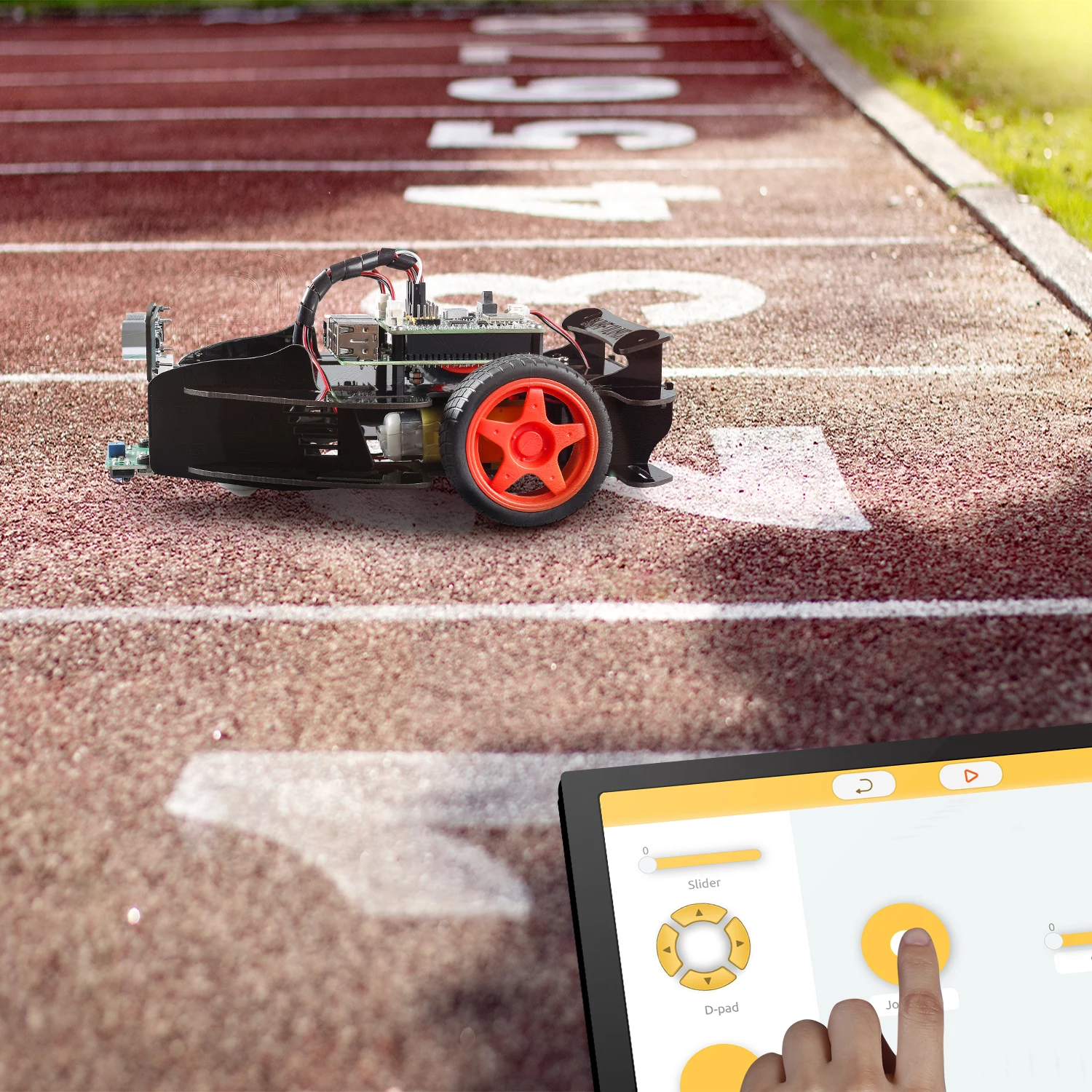 SunFounder PiMobile-Smart Car Kit Based on Ezblock For Raspberry Pi Model 4B 3B+ B 2B(RPi Not included)