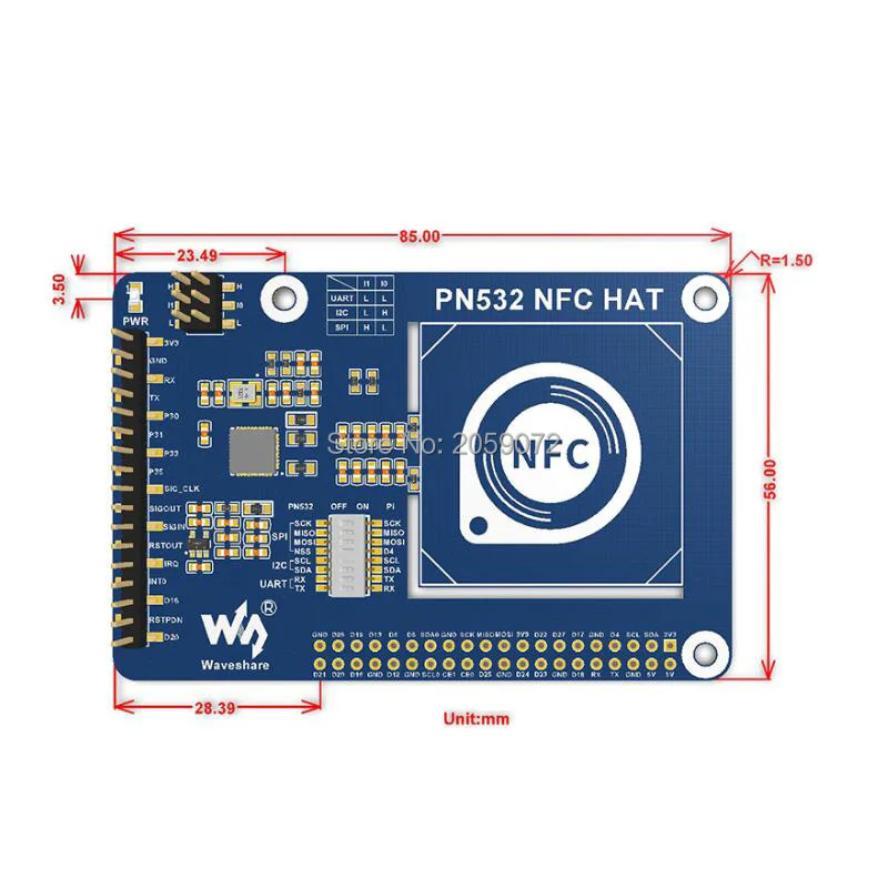 Raspberry pi pn532 nfc шляпа