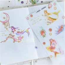 1Set Cartoon Beautiful Mermaid Sticker Children Toys Anime For DIY On Book Laptop Mobile Phone Skateboard Kids Stickers Pack