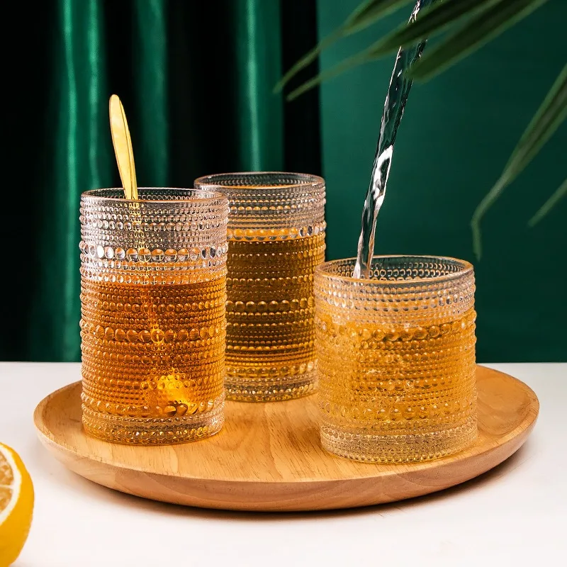 Nordic Simplicity Ripple Glass Cup Transparent Whisky Glass High  Temperature Tea Water Drink Milk Juice Coffee Beer Cup