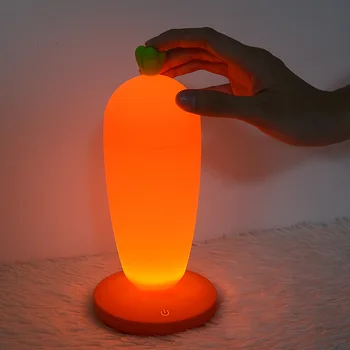 

USB carrot LED Night Light For Children Baby Kids Bedside Lamp Multicolor bedroom lamp home nightstand decoration pf082411
