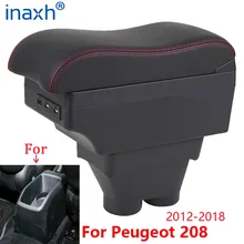 Boîte de rangement d'accoudoir, support de voiture, cendrier, accessoires intérieurs, pièces de rénovation, surface incurvée, pour Peugeot 208 2012 – 2018