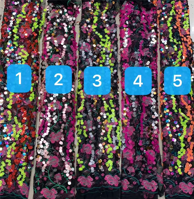 

New arrival Embroidered tulle French African Lace Fabric Net Tulle Nigerian Mesh Lace fabric JRB-7.2832 with sequins