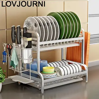 

Escurridor De Platos Almacenamiento Fridge Organizer Stainless Steel Dish Cocina Organizador Cozinha Kitchen Storage Rack Holder