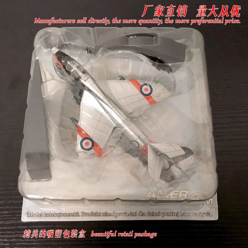 

AMER 1/100 Scale Military Model Toys 41. Hawker Hunter T.7 Fighter Diecast Metal Plane Model Toy For Collection/Gift/Decoration