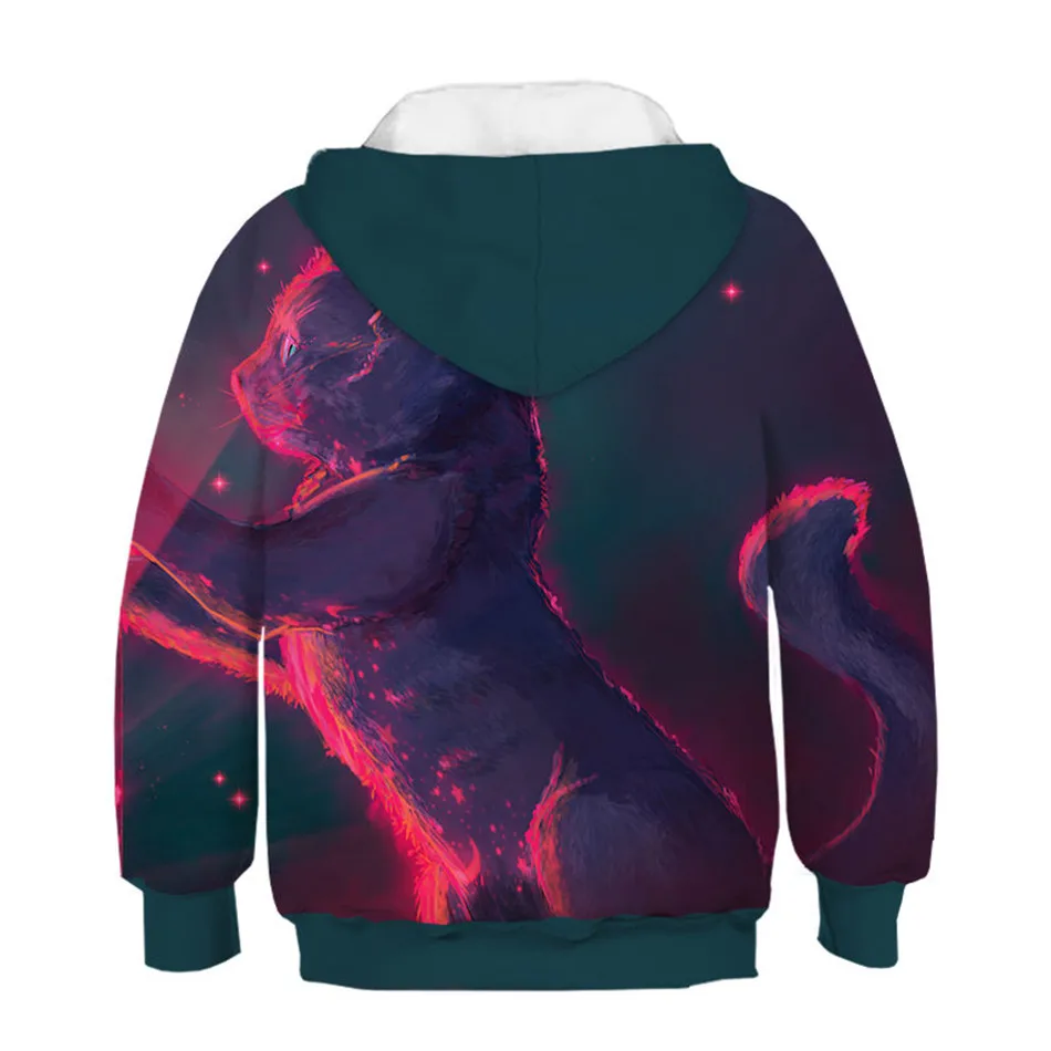 Crianças com Capuz Anos de Idade Meninos Meninas Hoodies Adorável Animal Óculos Anime Gato Coelho Peixe Impressão Camisolas Pulôver 4-13 3d 4 anime gato coelho peixe impressão crianças com