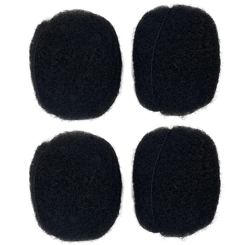 Tight Afro Kinky Human Hair,Ideal for Making,Locs Repair,Extensions,Twist,Braids 4 Bundles/Package #1 Jet Black