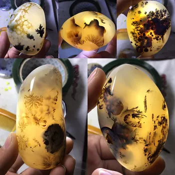 

Natural Agate Raw Stone Marine Chalcedony Aquatic Plant Agate