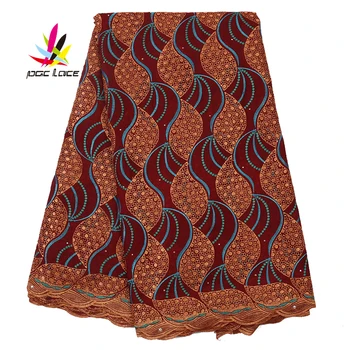 

New Design African Dry Lace Fabric High Quality Nigerian Net Swiss Voile Embroidered Lace Fabric With Stones For Dress AMY3130B
