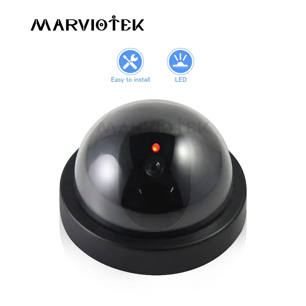 Fake Camera Dummy Surveillance Cameras Home Security Dummy Camera Mini LED Light Fake Dome Simulated Video Surveillance Camera