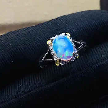 

Natural And Real Opal Ring Wedding Engagement Rings for Women 925 sterling silver Ring