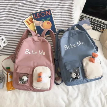 

Ins Wind School Bag Women Korean-Style Junior High Students Backpack Vintage Sense Girl'S Mass Japanese-Style