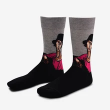 5 пар женских Хлопковых Носков, Мужские Знаменитые короткие носки с масляными рисунками, хлопковые носки Харадзюку разных цветов