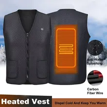 Electric Vest Heated Jacket Heated Thermal Winter Hot Compress Physiotherapy Body Warmer USB Warm Heated Pad Clothing