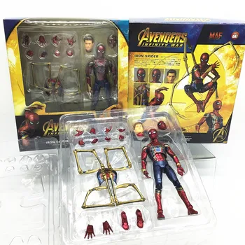 

In Stock 15cm Avengers Endgame Infinity War Iron Spide Man Mafex 081 Spideman Action Figure Collectible Model Toy for gift