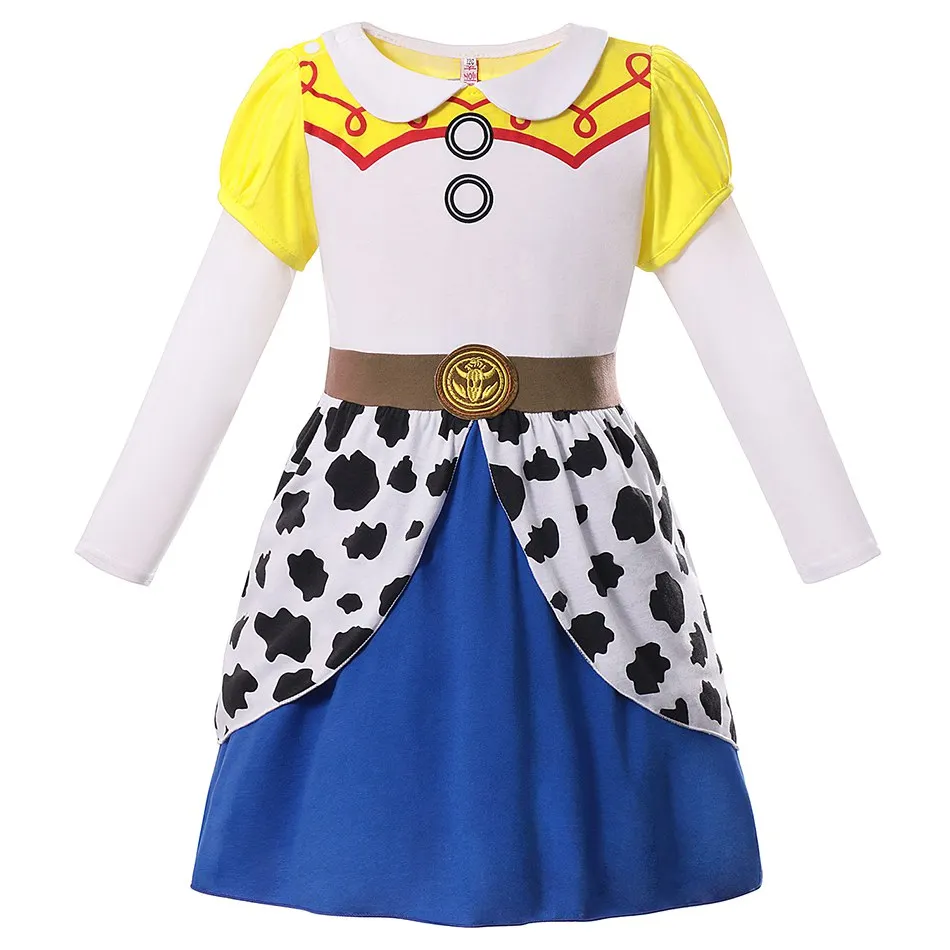 Платье принцессы для девочек костюм Белоснежки летние Belle Жасмин Анна платья детей для Cosplay детская игрушка на Хэллоуин история, комплект одежды - Цвет: Toy Story Dress 06