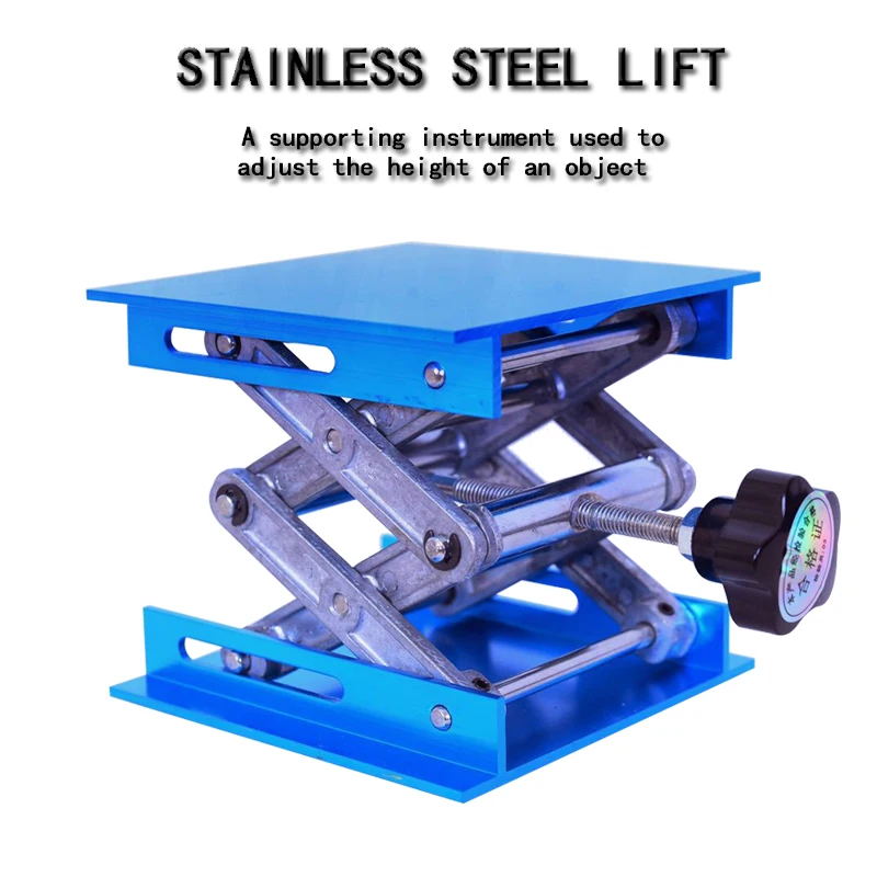 

Aluminum Oxide Stainless Steel Aluminum Alloy Lift Table Manual Woodworking Console Laboratory Lifter