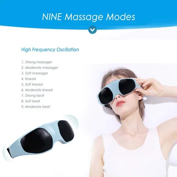 

Blue Electric Magnetic Eye Massager Anti Black Eye Vibration Magnetic Heating Therapy Massage Device Face Care Device