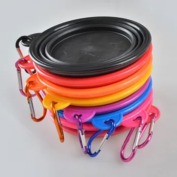 

Silicone Collapsible Feeding Bowl Dog Water Dish Cat Portable Feeder Puppy Pet Travel Bowls