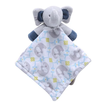 

Animal Elephant Saliva Security Blanket Stuffed Plush Cute Towel Odorless For Infant Practical Toy Washable Soothing Soft