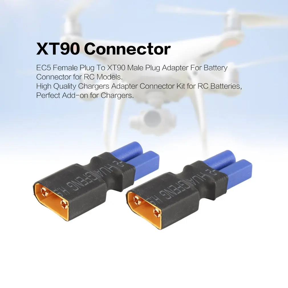 2 шт. XT90 штекер для EC5 Женский штекер Адаптер для Lipo батарея Разъем для RC модели Вертолет Дрон Квадрокоптер запчасти