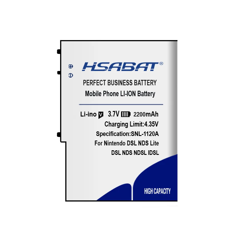 Аккумулятор HSABAT 2200 мАч для nintendo DSL для NDS Lite для DSL NDS DSLNDS батареи