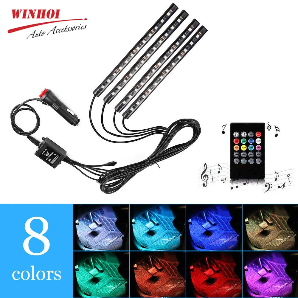 48SMD RGB Led Footwell светильник автомобильный полоса Автомобильный интерьер