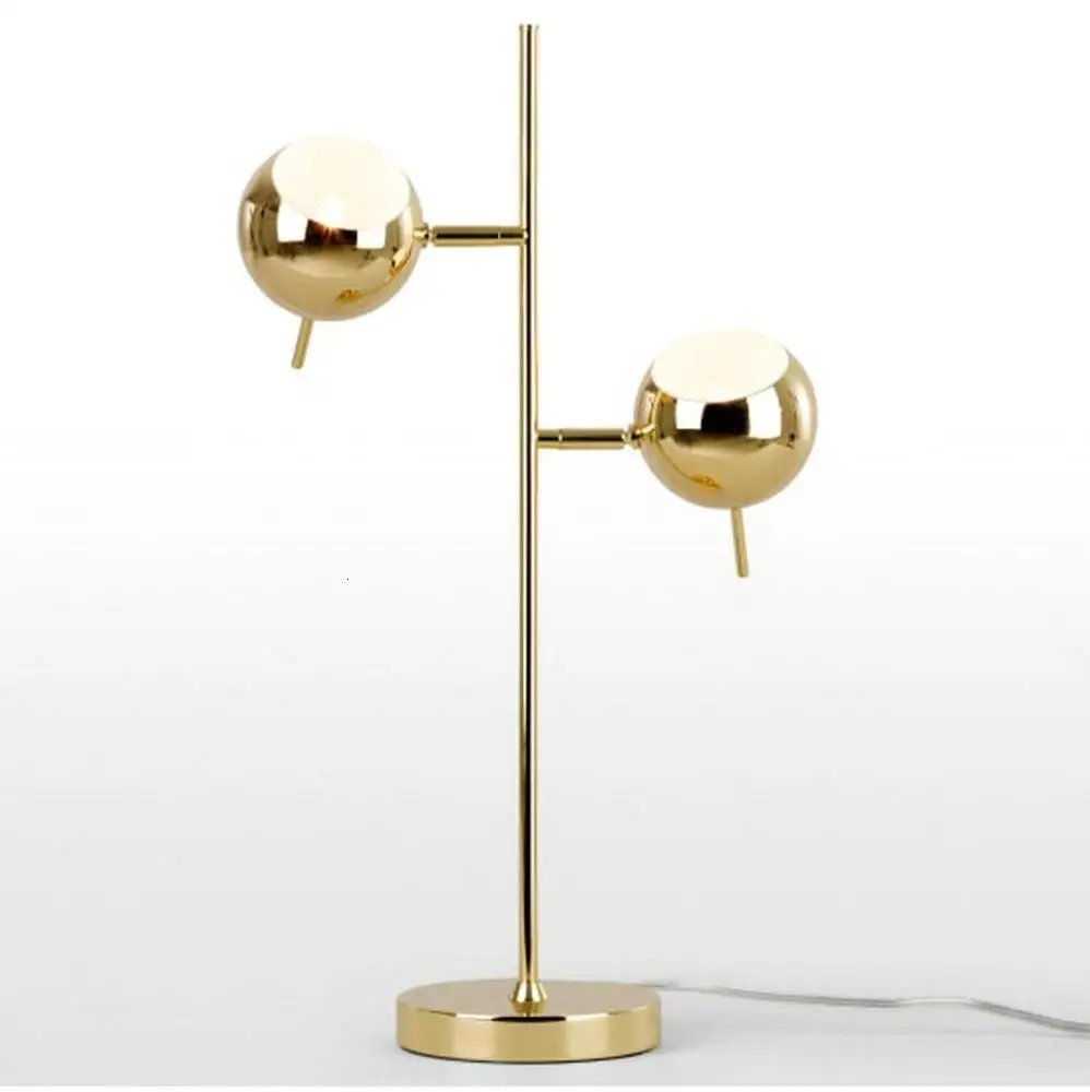 

2 Nordic Modern Heads Lights Gold Design Desk Table Lamp Light For Indoor Home Office tafellamp