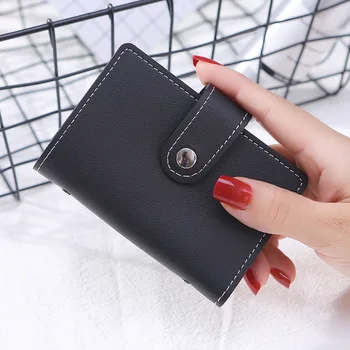 

Factory Direct Creative Korean Version Leather Card Bag Custom Logo New Candy Color Bus Student Bank Card
