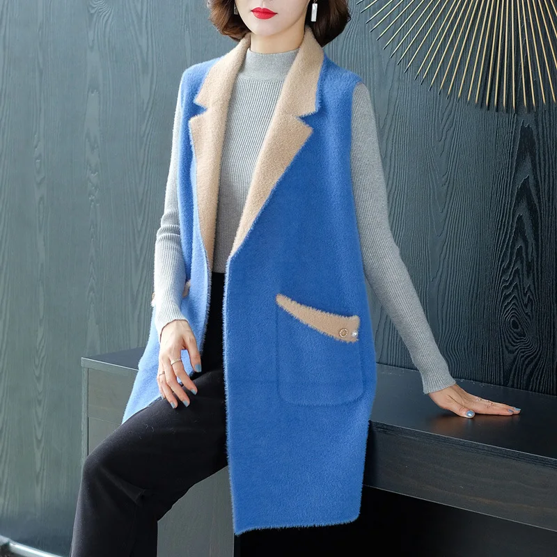 #^Special Price Outdoor 2019 Autumn & Winter New Style WOMEN'S Dress Faux Mink Cashmere Sleeveless Knitted Cardigan Women's Fashion Casual Vest #^Special Price Outdoor 2019 Autumn & Winter New Style WOMEN'S Dress Faux Mink Cashmere Sleeveless Knitted Cardigan Women's Fashion Casual Vest