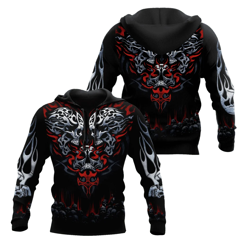 Herz Schädel Lustige Tattoo 3D Ganzen Gedruckt Herren pullover und Sweatshirt Herbst Unisex zipper Hoodie Lässige Sportswear DW808