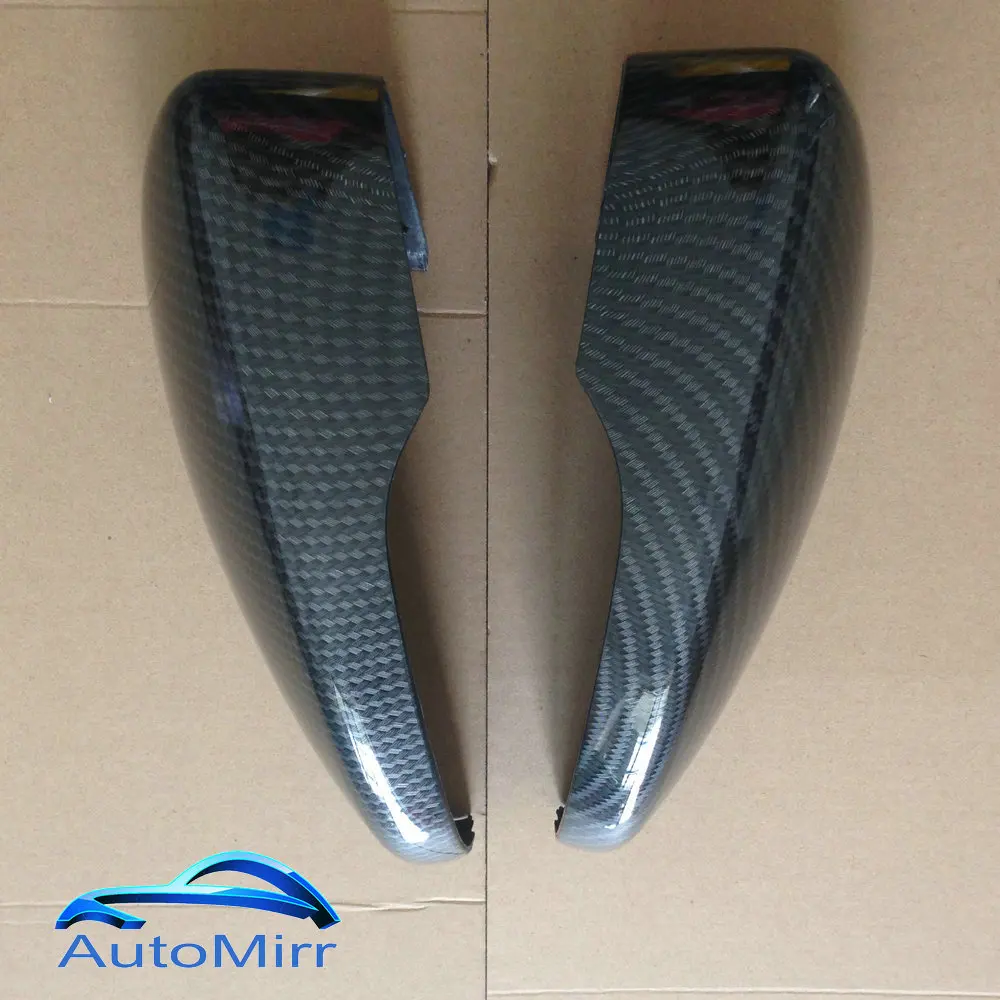 Side Wing Mirror Caps 6 Replace covers For Volkswagen Passat B7 CC Scirocco MK3 Jetta MK6 Beetle A5 (Carbon Effect)