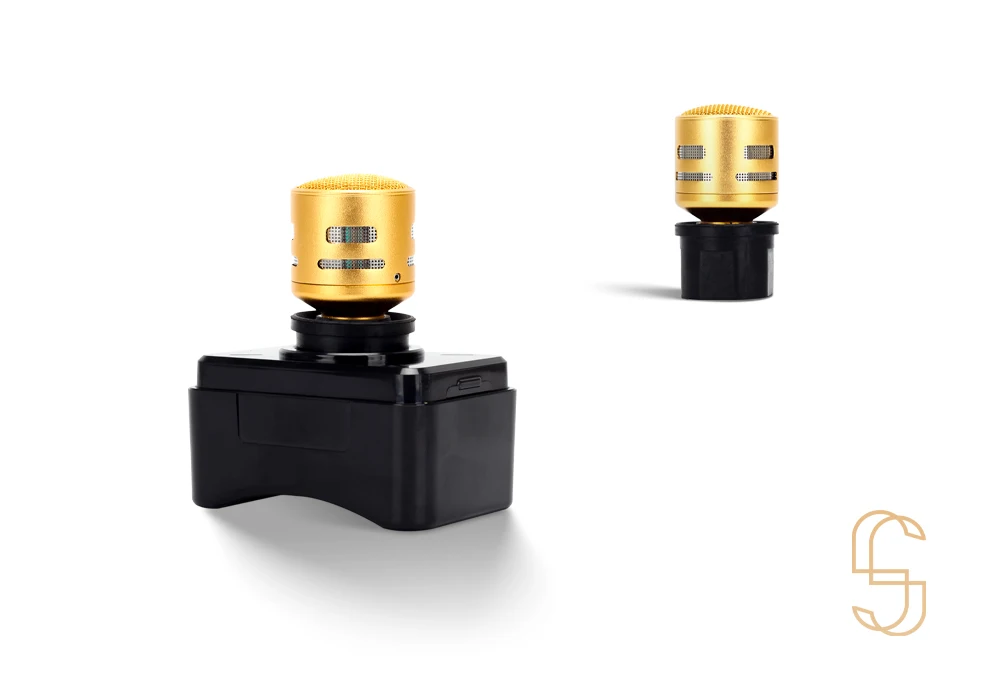 HISINGWELL Great Voice Restore! PU-M282 Microphone Capsule Mic Head Core Replacement for Mic High-Fidelity Voice Gold Metal podcast microphone