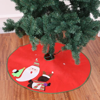 

1PC New Lovely Red Christmas Tree Skirt Tree Short Cover Decor Old Man ELK Christmas Dress Decoration
