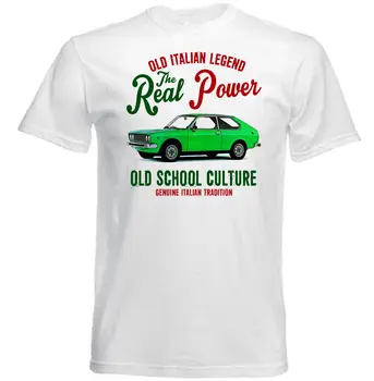 

VINTAGE ITALIAN CAR FIAT 128 COUPE - NEW COTTON T-SHIRT