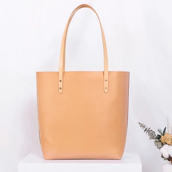 

Women's Leather Tote Shoulder Bag,Vegetable Tanned Leather Multi-function Portable Bag Large-Capacity For Work,Shopping