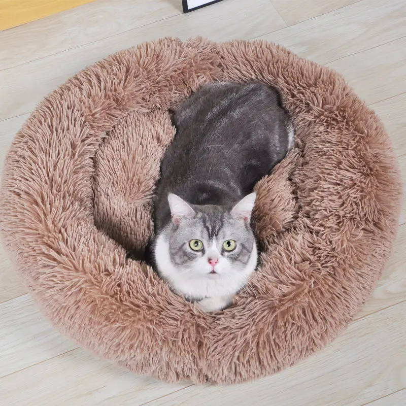 

HiCoDo-Dog Bed Extra Soft Cat Cushion, Pet Mat, Round Deep Sleep, Washable Sofa, Cooling House, Portable Supplies, 40, 50, 60