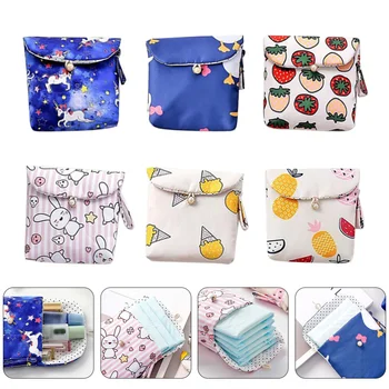 

6 Pcs Storage Bags Sanitary Towel Bags Elegant Novel Handbags for Woman