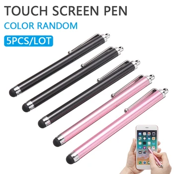 

5pcs/lot Capacitive Touch Screen Stylus Pen For iPad For iPhone Samsung Universal Tablet Smartphone Stylus Pencil Random Color